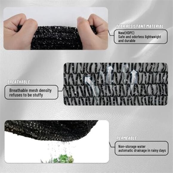 55%Sun Shade Cloth Mesh Tarp with Grommets for Plant Cover 6.5x10ft Patio Canopy - Picture 5 of 7